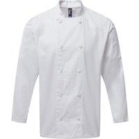 Premier Men's Chefs Coolchecker Long Sleeve Jacket in White | Size: Small