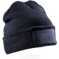 Result Men's Double Knit Printers Beanie in Navy