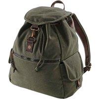 Quadra Men's Vintage Canvas Backpack in Green