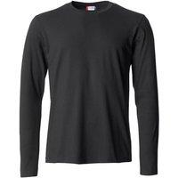 Clique Men's Basic Long-Sleeved T-Shirt in Black | Size: Medium