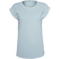 Build Your Brand Women's Extended Shoulder T-Shirt in Blue | Size: XL