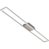 BRILONER Matt Nickel Aluminium 18W LED Wall & Ceiling Light in Silver