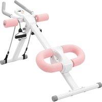 Centra Adjustable AB Machine Foldable Abdominal Trainer Home Workout Monitor in Pink