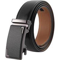 MODISHION Men's Automatic Buckle Leather Belt in Black