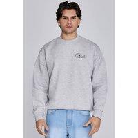 SikSilk Men's Essentials Sweater in Grey | Size: XL