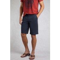 Weird Fish Men's Rayburn Cotton Flat Front Shorts in Dark Navy | Size: 30R
