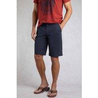 Weird Fish Men's Rayburn Cotton Flat Front Shorts in Dark Navy | Size: 32R