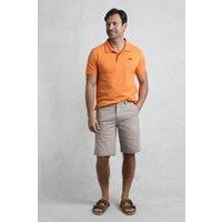 Weird Fish Men's Rayburn Cotton Flat Front Shorts in Cream | Size: 32R