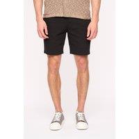Duck&Cover Men's Everett Slim-Fit Stretch Tailored Chino Shorts in Black | Size: 32