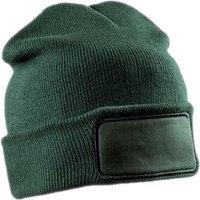 Result Men's Double Knit Printers Beanie in Bottle Green