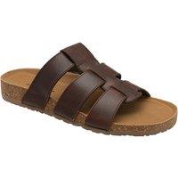 Dunlop Men's 'Mikhael' Leather Mule Sandals in Brown | Size: 9