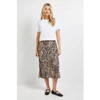 Dorothy Perkins Women's Animal Bias Cut Printed Midi Skirt | Size: 8