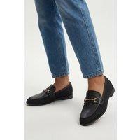 Wallis Women's Bella Faux Leather & Textile Snaffle Detail Loafers in Black | Size: 4