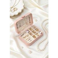 SHEONLY Women's Portable Multi-functional Jewellery Storage Box in Pink