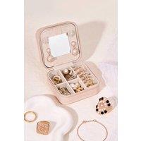 SHEONLY Women's Portable Multi-functional Jewellery Storage Box in Pink