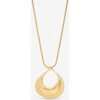 Mood Women's Gold Plated Polished Long Open Drop Pendant