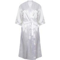 Towel City Women's Satin Robe in White | Size: 16-18