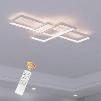 NIVOR 3 Square LED Ceiling Light Dimmable with Remote Acrylic Flush Mount in White