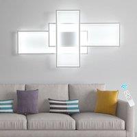NIVOR 3 Square Acrylic Dimmable LED 110cm Ceiling Light with Remote White