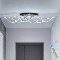 NIVOR 3 Wave LED Ceiling Light, Dimmable 103cm Linear Flush Mount Lamp in White
