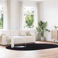 Berkfield Home Shaggy Rug High Pile NAVARRA Black 300x200 cm Polyester | Size: Medium