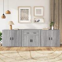 Berkfield Home Sideboards 3 pcs Grey Sonoma Engineered Wood