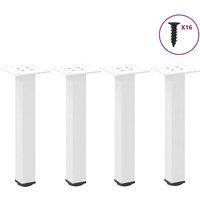 Berkfield Home Coffee Table Legs 4 pcs White 42-44 cm Steel