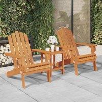 Berkfield Home Garden Adirondack Chairs 2 pcs Solid Wood Acacia in Brown