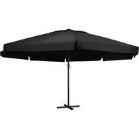 Berkfield Home Outdoor Parasol with Aluminium Pole 600 cm Black