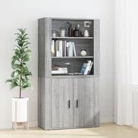 Berkfield Home Highboard Grey Sonoma Engineered Wood