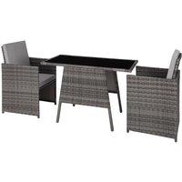 tectake Garden Furniture Set Lausanne in Grey | Size: 2 Seater
