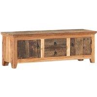 Berkfield Home TV Cabinet 120x30x40 cm Solid Acacia Wood & Reclaimed Wood in Brown | Size: 120 x 30 x 40 cm