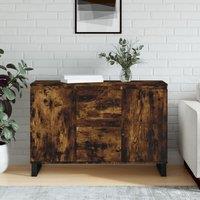 Berkfield Home Sideboard Smoked Oak 104x35x70 cm Engineered Wood in Brown | Size: 104 x 35 x 70 cm