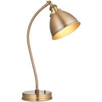 Netlighting Franklin Task Table Lamp Antique Brass Plate in Gold