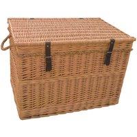Red Hamper Wicker 72cm Chest Storage Basket in Brown