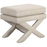 Lemon Pavilion Furniture Rhode Stool - Linen Blend - L45 x W61 x H49.5 cm - Stone - Flat Pack in Beige