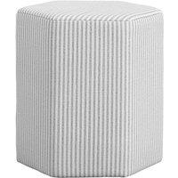 Lemon Pavilion Furniture Harbour Thin Stripe Stool - Cotton Blend - L42xW38.5xH45.5 cm - Grey
