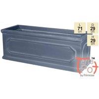 Primrose L71cm Kensington Lead Effect Framed Trough Planter in Grey