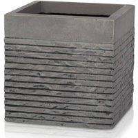 Primrose Garden Light Grey Fibrecotta Brick Square Bring Planter Pot 40cm