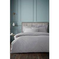 Bianca Egyptian Cotton 180 Thread Count Cotton Duvet Cover Set in Silver | Size: Super King
