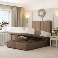 Bed Choices Herringbone Ottoman Upholstered Divan with 54 Headboard in Taupe | Size: King
