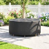OUTSUNNY Round Garden Furniture Cover Waterproof Dia.214 x 70 cm, Black | Size: 214 x 70 cm
