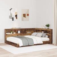 Berkfield Home Storage Headboard with Shelf Old wood 160 cm Engineered wood in Brown
