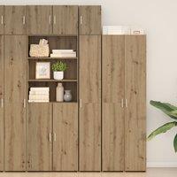 Berkfield Home Slim Storage Cabinet Artisan Oak 30x42.5x225 cm Engineered Wood in Brown