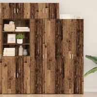 Berkfield Home Storage Cabinet Old Wood 70x42.5x225 cm Engineered Wood in Brown