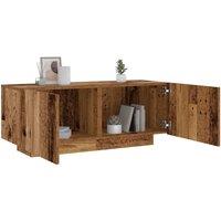 Berkfield Home Bedside Cabinet Old Wood 100x35x40 cm Engineered Wood in Brown | Size: 100 x 35 x 40 cm