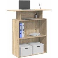 Berkfield Home Reception Desk Sonoma Oak 100x40x104 cm Engineered Wood in Brown | Size: 100 x 40 x 104 cm
