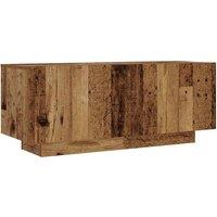 Berkfield Home Bedside Cabinet Old Wood 100x35x40 cm Engineered Wood in Brown | Size: 100 x 35 x 40 cm