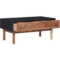 Berkfield Home Coffee Table 90x50x40 cm Solid Acacia Wood & MDF in Brown | Size: 90 x 50 x 40 cm