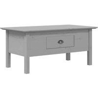 Berkfield Home Coffee Table BODO Grey 100x55x45 cm Solid Wood Pine | Size: 100 x 55 x 45 cm